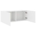 vidaXL Comodă TV de perete, alb, 100x30x41 cm