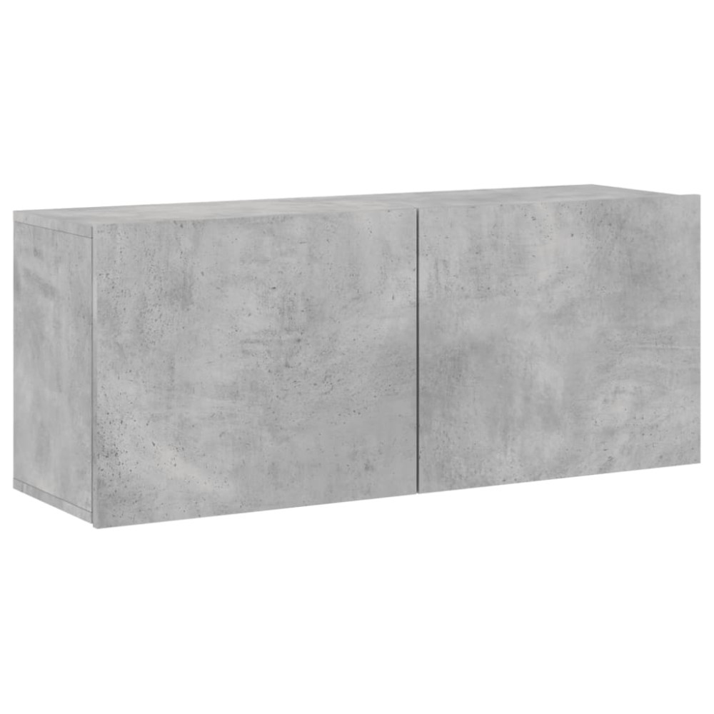 vidaXL Comodă TV de perete, gri beton, 100x30x41 cm