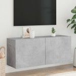 vidaXL Comodă TV de perete, gri beton, 100x30x41 cm vidaXL Comodă TV de perete, gri beton, 100x30x41 cm