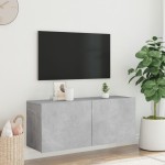 vidaXL Comodă TV de perete, gri beton, 100x30x41 cm vidaXL Comodă TV de perete, gri beton, 100x30x41 cm