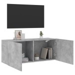 vidaXL Comodă TV de perete, gri beton, 100x30x41 cm vidaXL Comodă TV de perete, gri beton, 100x30x41 cm