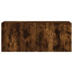 vidaXL Comodă TV de perete, stejar fumuriu, 100x30x41 cm