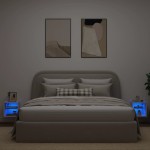 vidaXL Comode TV de perete cu lumini LED, 2 buc., alb, 30x28,5x30 cm