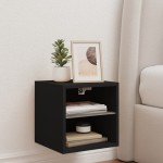 vidaXL Comodă TV de perete cu lumini LED, negru, 30x28,5x30 cm vidaXL Comodă TV de perete cu lumini LED, negru, 30x28,5x30 cm