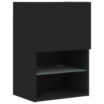 vidaXL Comodă TV cu lumini LED, negru, 40,5x30x60 cm