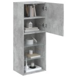vidaXL Comodă TV cu lumini LED, gri beton, 40,5x30x102 cm vidaXL Comodă TV cu lumini LED, gri beton, 40,5x30x102 cm
