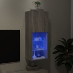 vidaXL Comodă TV cu lumini LED, gri sonoma, 40,5x30x102 cm vidaXL Comodă TV cu lumini LED, gri sonoma, 40,5x30x102 cm