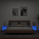 vidaXL Noptiere cu lumini LED montate pe perete, 2 buc., alb vidaXL Noptiere cu lumini LED montate pe perete, 2 buc., alb