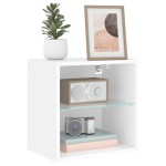 vidaXL Noptiere cu lumini LED montate pe perete, 2 buc., alb vidaXL Noptiere cu lumini LED montate pe perete, 2 buc., alb