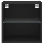 vidaXL Noptieră cu lumini LED montată pe perete, negru