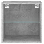 vidaXL Noptieră cu lumini LED montată pe perete, gri beton