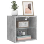 vidaXL Noptiere cu lumini LED montate pe perete, 2 buc., gri beton vidaXL Noptiere cu lumini LED montate pe perete, 2 buc., gri beton