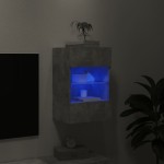 vidaXL Comodă TV de perete cu lumini LED, gri beton, 40x30x60,5 cm vidaXL Comodă TV de perete cu lumini LED, gri beton, 40x30x60,5 cm