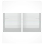 vidaXL Comodă TV de perete cu lumini LED, alb, 58,5x30x60,5 cm vidaXL Comodă TV de perete cu lumini LED, alb, 58,5x30x60,5 cm