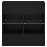 vidaXL Comodă TV de perete cu lumini LED, negru, 58,5x30x60,5 cm vidaXL Comodă TV de perete cu lumini LED, negru, 58,5x30x60,5 cm
