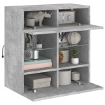 vidaXL Comodă TV de perete cu lumini LED, gri beton, 58,5x30x60,5 cm vidaXL Comodă TV de perete cu lumini LED, gri beton, 58,5x30x60,5 cm