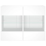 vidaXL Comodă TV de perete cu lumini LED, alb, 78,5x30x60,5 cm vidaXL Comodă TV de perete cu lumini LED, alb, 78,5x30x60,5 cm