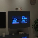 vidaXL Comodă TV de perete cu lumini LED, negru, 78,5x30x60,5 cm vidaXL Comodă TV de perete cu lumini LED, negru, 78,5x30x60,5 cm