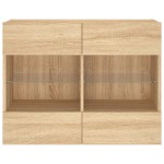 vidaXL Comodă TV de perete cu LED, stejar sonoma, 78,5x30x60,5 cm vidaXL Comodă TV de perete cu LED, stejar sonoma, 78,5x30x60,5 cm