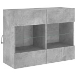 vidaXL Comodă TV de perete cu lumini LED, gri beton, 78,5x30x60,5 cm vidaXL Comodă TV de perete cu lumini LED, gri beton, 78,5x30x60,5 cm