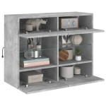 vidaXL Comodă TV de perete cu lumini LED, gri beton, 78,5x30x60,5 cm vidaXL Comodă TV de perete cu lumini LED, gri beton, 78,5x30x60,5 cm
