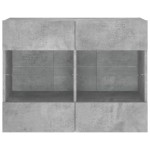 vidaXL Comodă TV de perete cu lumini LED, gri beton, 78,5x30x60,5 cm vidaXL Comodă TV de perete cu lumini LED, gri beton, 78,5x30x60,5 cm