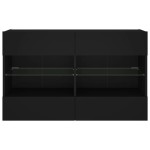 vidaXL Comodă TV de perete cu lumini LED, negru, 98,5x30x60,5 cm vidaXL Comodă TV de perete cu lumini LED, negru, 98,5x30x60,5 cm