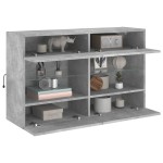 vidaXL Comodă TV de perete cu lumini LED, gri beton, 98,5x30x60,5 cm vidaXL Comodă TV de perete cu lumini LED, gri beton, 98,5x30x60,5 cm