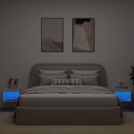 vidaXL Noptiere cu lumini LED montate pe perete, 2 buc., alb vidaXL Noptiere cu lumini LED montate pe perete, 2 buc., alb