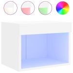 vidaXL Noptiere cu lumini LED montate pe perete, 2 buc., alb vidaXL Noptiere cu lumini LED montate pe perete, 2 buc., alb