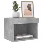 vidaXL Noptiere cu lumini LED montate pe perete, 2 buc., gri beton vidaXL Noptiere cu lumini LED montate pe perete, 2 buc., gri beton