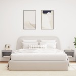 vidaXL Noptiere cu lumini LED montate pe perete, 2 buc., gri sonoma vidaXL Noptiere cu lumini LED montate pe perete, 2 buc., gri sonoma