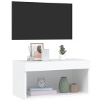 vidaXL Comodă TV cu lumini LED, alb, 60x30x30 cm vidaXL Comodă TV cu lumini LED, alb, 60x30x30 cm