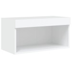 vidaXL Comodă TV cu lumini LED, alb, 60x30x30 cm vidaXL Comodă TV cu lumini LED, alb, 60x30x30 cm
