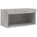 vidaXL Comodă TV cu lumini LED, gri beton, 60x30x30 cm vidaXL Comodă TV cu lumini LED, gri beton, 60x30x30 cm