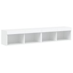 vidaXL Comode TV cu lumini LED, 2 buc., alb, 60x30x30 cm