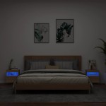 vidaXL Comodă TV de perete cu LED, 2 buc. stejar sonoma, 40x30x40 cm vidaXL Comodă TV de perete cu LED, 2 buc. stejar sonoma, 40x30x40 cm