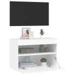 vidaXL Comodă TV de perete cu lumini LED, alb, 60x30x40 cm vidaXL Comodă TV de perete cu lumini LED, alb, 60x30x40 cm