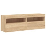 vidaXL Comodă TV de perete cu LED, 2 buc. stejar sonoma, 60x30x40 cm vidaXL Comodă TV de perete cu LED, 2 buc. stejar sonoma, 60x30x40 cm