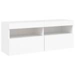 vidaXL Comodă TV de perete cu lumini LED, alb, 100x30x40 cm vidaXL Comodă TV de perete cu lumini LED, alb, 100x30x40 cm