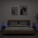 vidaXL Comodă TV de perete cu LED, 2 buc. stejar fumuriu, 30,5x35x30cm vidaXL Comodă TV de perete cu LED, 2 buc. stejar fumuriu, 30,5x35x30cm