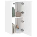 vidaXL Comodă TV de perete cu lumini LED, alb, 30,5x35x70 cm vidaXL Comodă TV de perete cu lumini LED, alb, 30,5x35x70 cm
