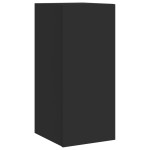 vidaXL Comodă TV de perete cu lumini LED, negru, 30,5x35x70 cm vidaXL Comodă TV de perete cu lumini LED, negru, 30,5x35x70 cm