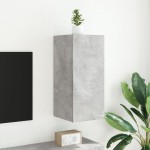 vidaXL Comodă TV de perete cu lumini LED, gri beton, 30,5x35x70 cm vidaXL Comodă TV de perete cu lumini LED, gri beton, 30,5x35x70 cm