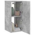 vidaXL Comodă TV de perete cu lumini LED, gri beton, 30,5x35x70 cm vidaXL Comodă TV de perete cu lumini LED, gri beton, 30,5x35x70 cm