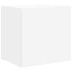 vidaXL Comodă TV de perete cu lumini LED, alb, 40,5x35x40 cm vidaXL Comodă TV de perete cu lumini LED, alb, 40,5x35x40 cm