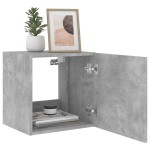 vidaXL Comodă TV de perete cu lumini LED, gri beton, 40,5x35x40 cm vidaXL Comodă TV de perete cu lumini LED, gri beton, 40,5x35x40 cm
