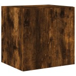 vidaXL Comodă TV de perete cu lumini LED, stejar fumuriu, 40,5x35x40cm vidaXL Comodă TV de perete cu lumini LED, stejar fumuriu, 40,5x35x40cm
