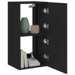 vidaXL Comodă TV de perete cu lumini LED, negru, 40,5x35x80 cm vidaXL Comodă TV de perete cu lumini LED, negru, 40,5x35x80 cm