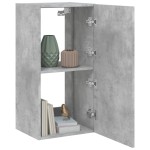 vidaXL Comodă TV de perete cu lumini LED, gri beton, 40,5x35x80 cm vidaXL Comodă TV de perete cu lumini LED, gri beton, 40,5x35x80 cm